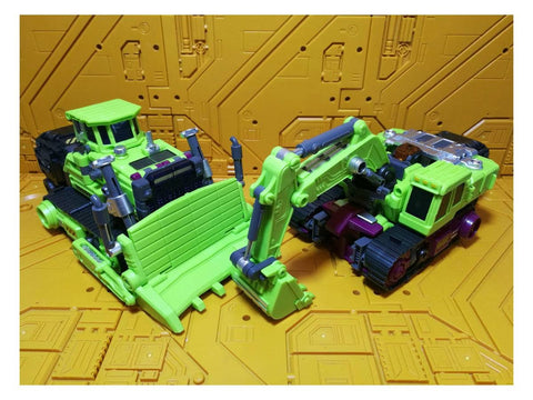 JB Jinbao Devastator Set A Scavenger & Bonecrusher (Oversized GT-01 GT01 Gravity Builder) 21cm