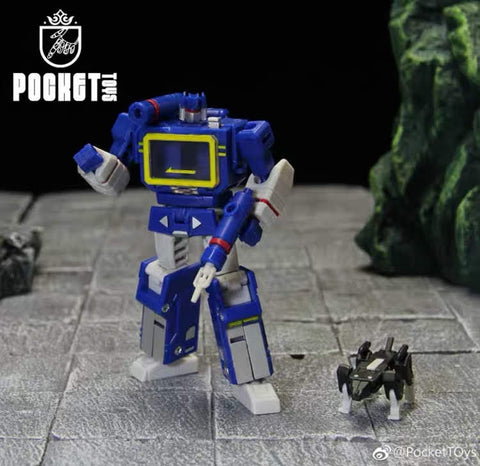 Pocket Toys TS04 TS-04 Tuner (Soundwave, KO DX9 X33 Sonic wizard, 3 Cassette Warriors) PocketToys 10cm / 4"