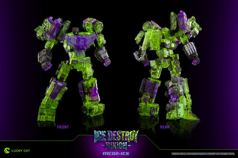【Pre-Order】Lucky Cat MC02-ICE Ice Destroy Riki-Oh Devastator Set of 6 Transparent Version