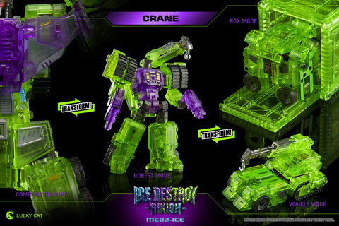 【Pre-Order】Lucky Cat MC02-ICE Ice Destroy Riki-Oh Devastator Set of 6 Transparent Version
