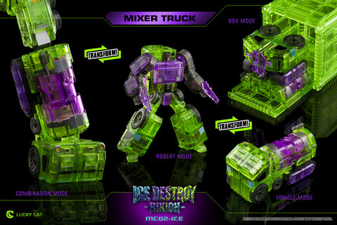 【Pre-Order】Lucky Cat MC02-ICE Ice Destroy Riki-Oh Devastator Set of 6 Transparent Version
