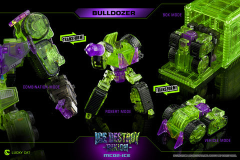 【Pre-Order】Lucky Cat MC02-ICE Ice Destroy Riki-Oh Devastator Set of 6 Transparent Version