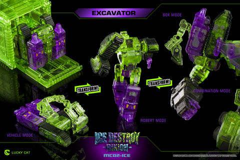 【Pre-Order】Lucky Cat MC02-ICE Ice Destroy Riki-Oh Devastator Set of 6 Transparent Version