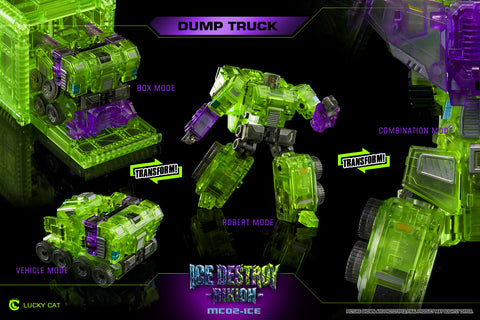 【Pre-Order】Lucky Cat MC02-ICE Ice Destroy Riki-Oh Devastator Set of 6 Transparent Version