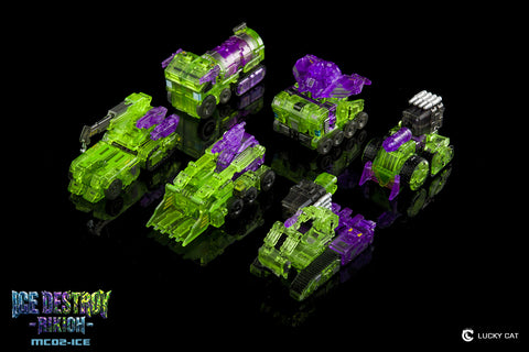 【Pre-Order】Lucky Cat MC02-ICE Ice Destroy Riki-Oh Devastator Set of 6 Transparent Version