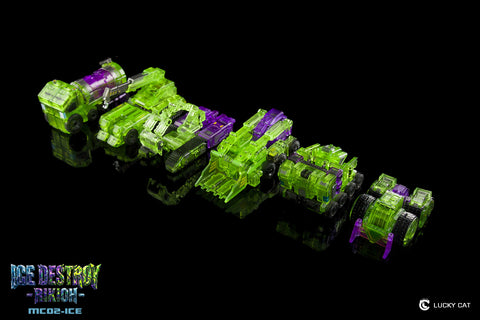 【Pre-Order】Lucky Cat MC02-ICE Ice Destroy Riki-Oh Devastator Set of 6 Transparent Version