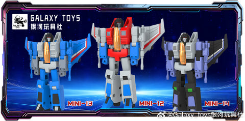 Galaxy Toys MINI12-14 MINI12 / MINI13 / MINI14 Galaxy Hunters (Micromaster Scale Seekers Starscream / Skywarp / Thundercracker) Three-Pack 5.5cm / 2.1"