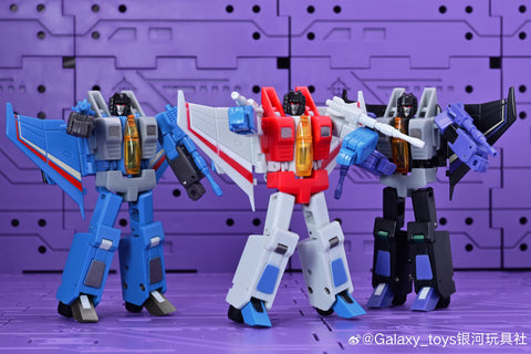 Galaxy Toys MINI12-14 MINI12 / MINI13 / MINI14 Galaxy Hunters (Micromaster Scale Seekers Starscream / Skywarp / Thundercracker) Three-Pack 5.5cm / 2.1"