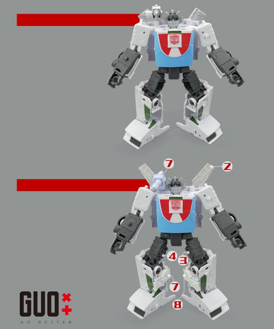 Go Better Studio GX-61 / GX-18U / GX-08U GX61 / GX18U / GX08U Upgrade Kit / Gap fillers for Generations Selects Legacy United Autobots Hound / Sunstreak / Wheeljack Upgrade Kit