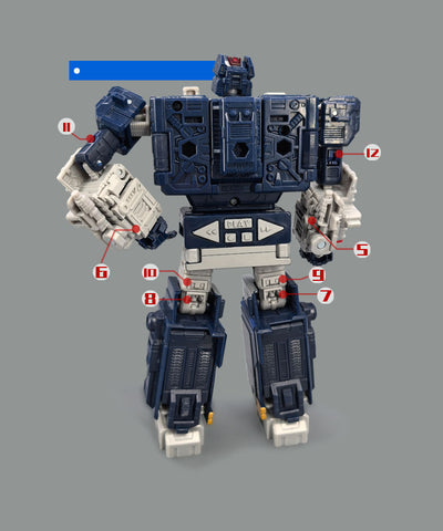 Go Better Studio GX-19U GX19U Upgrade Kit for Legacy United G1 Universe Soundwave Upgrade Kit