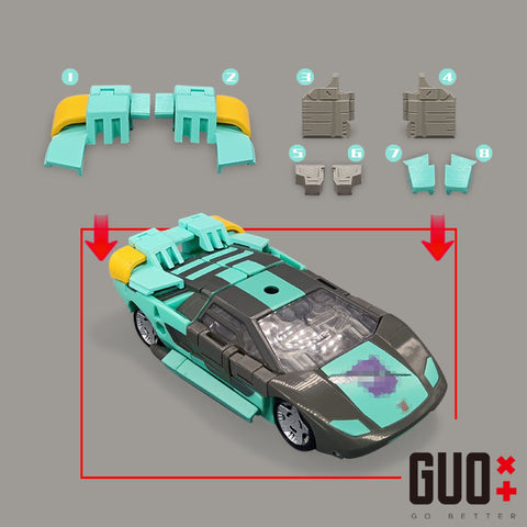 Go Better Studio GX-30E GX30E Upgrade Kit / Gap fillers for Generations Shattered Glass SG Sideswipe Upgrade Kit