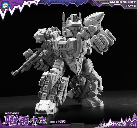 【Pre-Order】 Machinecat-Toys Machine Cat Toys (JiGuangMao Toy) Steel Kiddy Party MCT-C02 Ferocy B-Robo (G1 Abominus Combiner 5 in 1 Set) 17cm / 6.7"