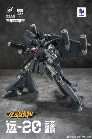 Round Culture (Weijiang) Y-20 Y20 Dragon Soul Fighter Jet Yun Sheng Kunpeng 20.5cm / 8"