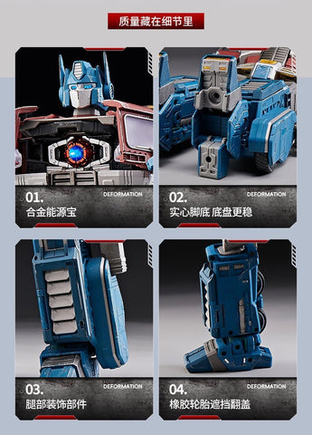 4th Party WJ WEISHUANG MPP10 MPP-10 Commander ( W8019E Oversized MP10 Optimus Prime) Battle Damaged Version 32cm / 12.6"