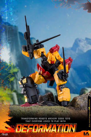 4th Party No Brand NB TV01  TV-01 Deformation Lion (Razorclaw, Predaking Combiner) 13.5cm / 5.3"