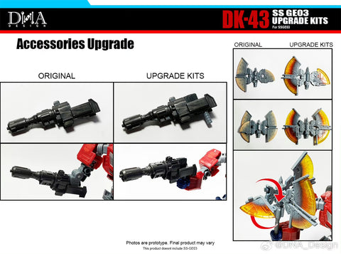 DNA Design DK-43 DK43 Upgrade Kits for WFC Gamer Edition SS GE03 Optimus Prime