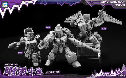 【Pre-Order】 Machinecat-Toys Machine Cat Toys (JiGuangMao Toy) Steel Kiddy Party MCT-C02 Ferocy B-Robo (G1 Abominus Combiner 5 in 1 Set) 17cm / 6.7"
