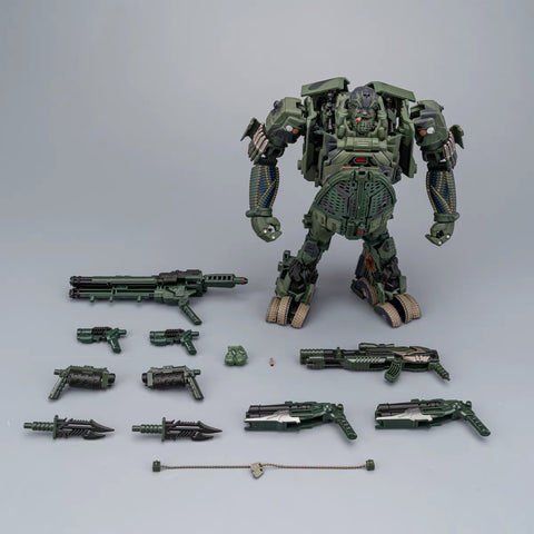 4th Party No Brand NB WJ Weijiang M02 M-02 Robot Force (Oversized Bayverse Hound, Black Apple Alloy Modified version) Wei Jiang 23cm / 9"