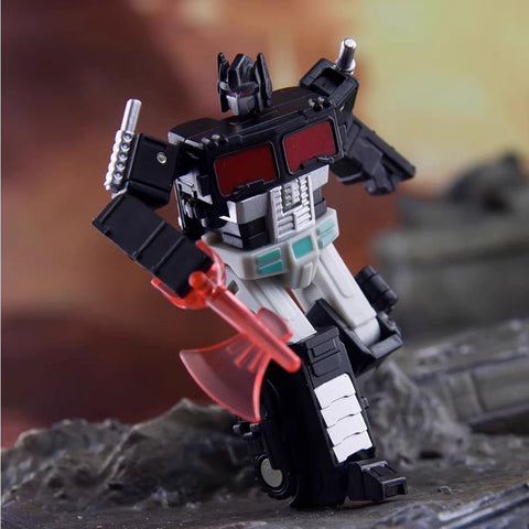 Dr.Wu & Mechanic Studio Extreme Warfare DW-E04B DWE04B Prime Commander (Optimus Prime)  w/ convoy Legends Class (Core Class) fit to Earthrise Titan Class  Black Version 6cm / 2.4"