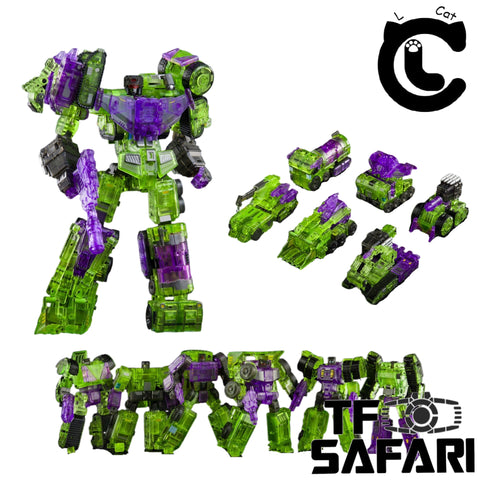 【Pre-Order】Lucky Cat MC02-ICE Ice Destroy Riki-Oh Devastator Set of 6 Transparent Version
