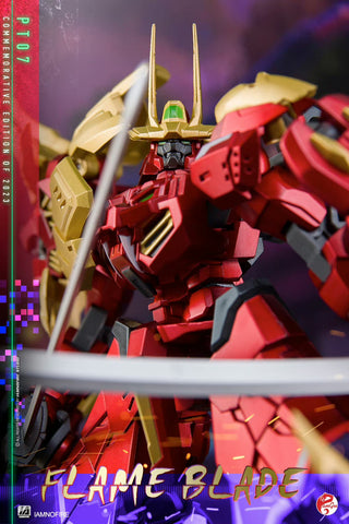 Pangu Toys PT-07 PT07 Flame Blade (Modified Iron Factory EX45, Yoroi Shishimaru Lio Convoy Leo Prime) Red Version 15cm / 5.9"