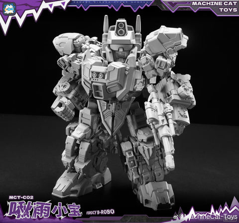 【Pre-Order】 Machinecat-Toys Machine Cat Toys (JiGuangMao Toy) Steel Kiddy Party MCT-C02 Ferocy B-Robo (G1 Abominus Combiner 5 in 1 Set) 17cm / 6.7"