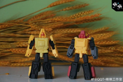 Jiu Jiu Studio QQT-02 QQT02 Rhino / Bison Pack (Headstrong & Tantrum Predaking Combiner) 2 in 1 set  9.5cm / 3.75"