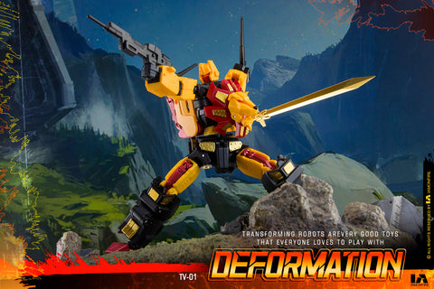 4th Party No Brand NB TV01  TV-01 Deformation Lion (Razorclaw, Predaking Combiner) 13.5cm / 5.3"