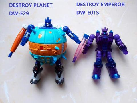 Dr.Wu & Mechanic Studio Extreme Warfare DW-E01S / E01M / E01C Destroy Emperor (Galvatron) / DW-E29 Destroy Planet Legends Class 2 in 1 set 6cm / 4.6"