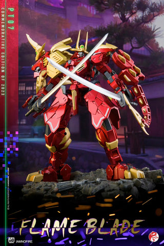 Pangu Toys PT-07 PT07 Flame Blade (Modified Iron Factory EX45, Yoroi Shishimaru Lio Convoy Leo Prime) Red Version 15cm / 5.9"