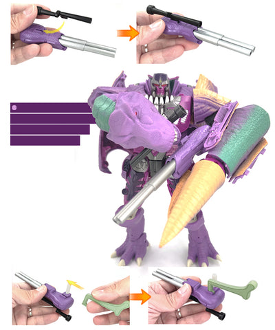 Go Better Studio GX-20VS GX20VS GS-21VS GX21VS Weapons and Upgrade Kits for BWVS-01 Beastwars Megatron vs Optimus Primal Upgrade Kit