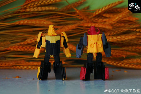 Jiu Jiu Studio QQT-02 QQT02 Rhino / Bison Pack (Headstrong & Tantrum Predaking Combiner) 2 in 1 set  9.5cm / 3.75"