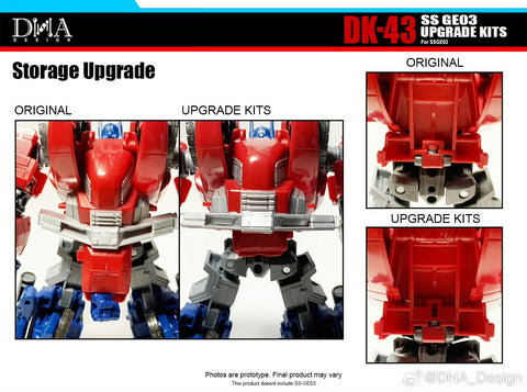 DNA Design DK-43 DK43 Upgrade Kits for WFC Gamer Edition SS GE03 Optimus Prime