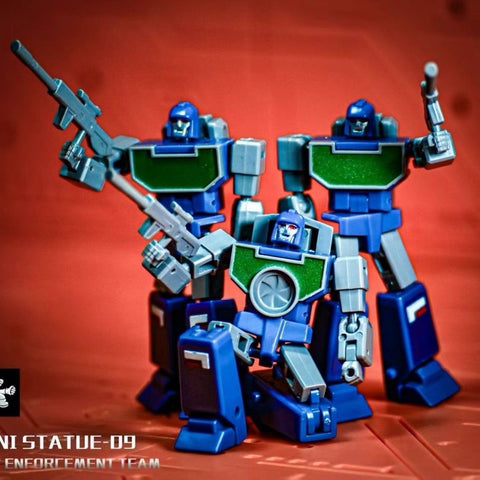 Galaxy Toys Mini09 Mini-09 Law Enforcement Team (Reflector Team) 3-pack 6cm / 2.4"