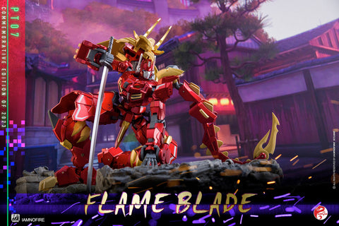 Pangu Toys PT-07 PT07 Flame Blade (Modified Iron Factory EX45, Yoroi Shishimaru Lio Convoy Leo Prime) Red Version 15cm / 5.9"