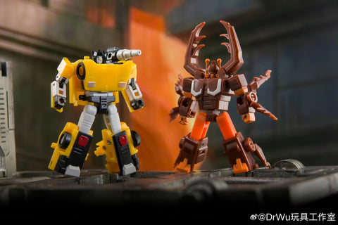 【Pre-Order】Dr.Wu & Mechanic Studio Extreme Warfare DW-E49 / E50 / E51 / E52 / E49Y / E53 (Lamborghini Countach Brothers + Tigertrack + Deluxe Insecticons) Complete Two-Pack Set 4.5cm