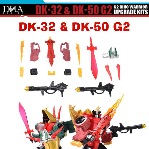 DNA Design DK-32 & DK-50 DK32&DK50 for G2 Dino Warrior (G2 Slag & Snarl) Upgrade Kits