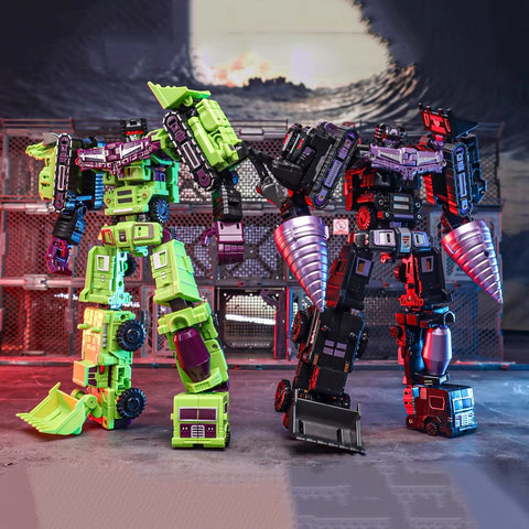4th Party Xingjiang ST10B ST-10B 6 in 1 Set KO DX9 Hulkie ( Devastator Combiner ) Black Version 29cm / 11.5" (Copy)