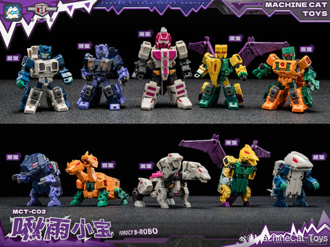 【Pre-Order】 Machinecat-Toys Machine Cat Toys (JiGuangMao Toy) Steel Kiddy Party MCT-C02 Ferocy B-Robo (G1 Abominus Combiner 5 in 1 Set) 17cm / 6.7"