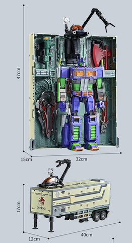 4th Party WJ WEISHUANG MPP10 MPP-10 Commander ( W8036 Oversized MP10 Optimus Prime) EVA Version with Trailer 32cm / 12.6"