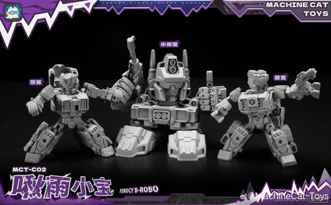 【Pre-Order】 Machinecat-Toys Machine Cat Toys (JiGuangMao Toy) Steel Kiddy Party MCT-C02 Ferocy B-Robo (G1 Abominus Combiner 5 in 1 Set) 17cm / 6.7"