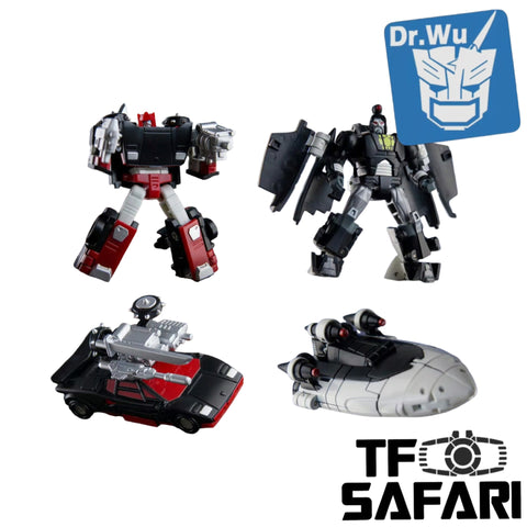 【Incoming】Dr.Wu & Mechanic Studio Extreme Warfare DW-E68 Gangsters (Black Scourge) / DW-E69 Black Rambo (G2 Sideswipe)  2 in 1 set 4.5cm