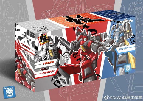 Dr.Wu & Mechanic Studio Extreme Warfare DW-E19 Profel / E20 Elegy / E21 Turbo (Thrust / Dirge / Ramjet) fit to Earthrise Titan Class 3 in 1 set 5.5cm / 2"
