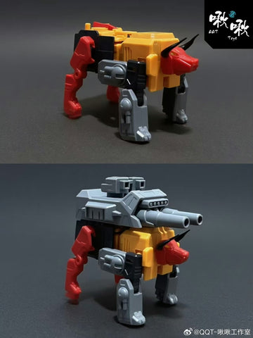 Jiu Jiu Studio QQT-02 QQT02 Rhino / Bison Pack (Headstrong & Tantrum Predaking Combiner) 2 in 1 set  9.5cm / 3.75"