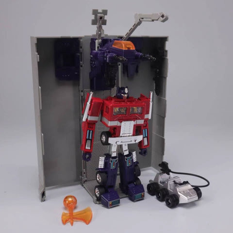 4th Party No Brand KC01 KC-01 Optimus Warrior (KO Missing Link C01 G1 Vintage Optimus Prime) Toy Color Version with Trailer 16cm / 6.3"