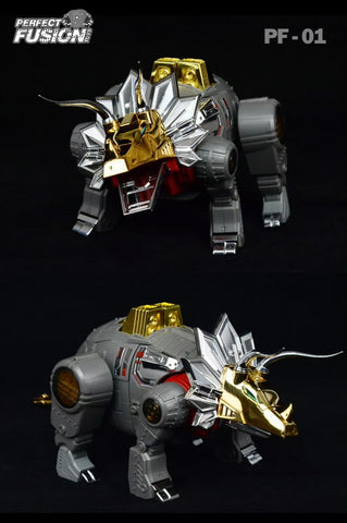 Perfect Fusion (FansToys) PF-01 PF01 Cesium (Slag, Dinobot) Reissue Version 27cm / 10.7"