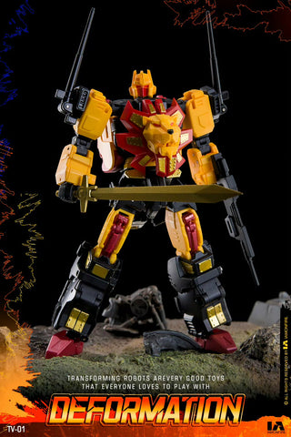 4th Party No Brand NB TV01  TV-01 Deformation Lion (Razorclaw, Predaking Combiner) 13.5cm / 5.3"