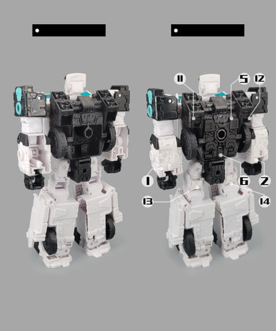 Go Better Studio GX-04R / GX-04W / GX-04C / GX-04AT Gap Fillers for WFC Siege Ironhide / Ratchet / Crosshairs / Legacy Autotrooper Upgrade Kit