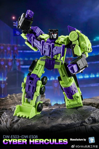 【Pre-Order】Dr.Wu DW-ES03 / ES04 Cyber Mixer Truck / Cyber Excavator (Mixmaster / Scavenger) Devastator Combiner 2 in 1 Set
