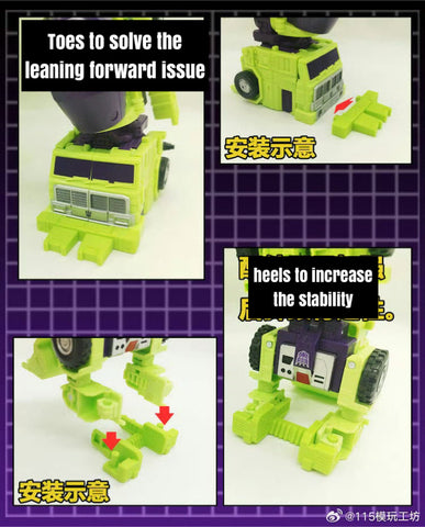 115 Workshop YYW-62 YYW62 Upgrade Kit for Studio Series SS86 Devastator Combiner Upgrade Kit